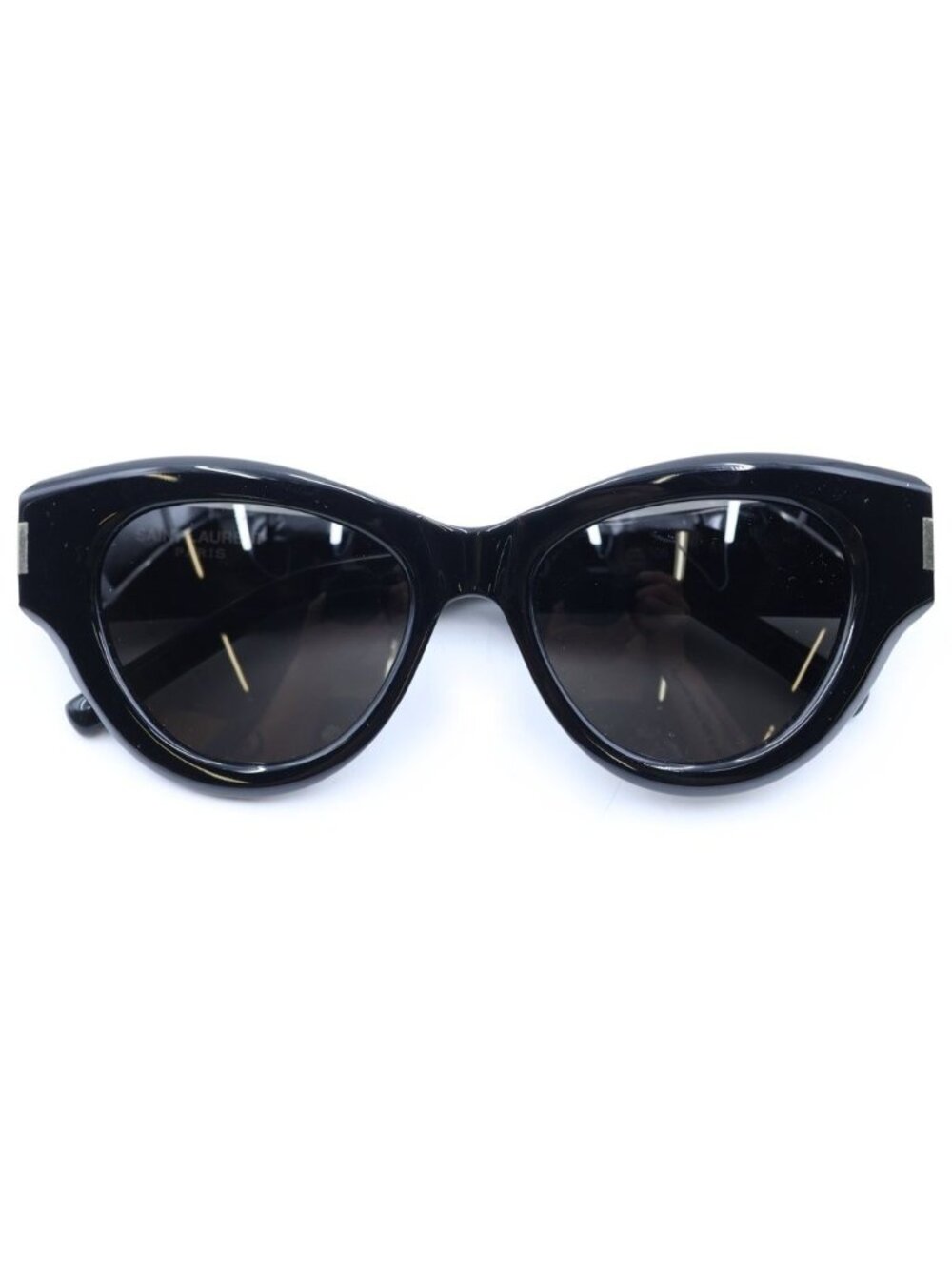 Saint Laurent Paris Oval Frame Sunglasses Eyewear Black 51